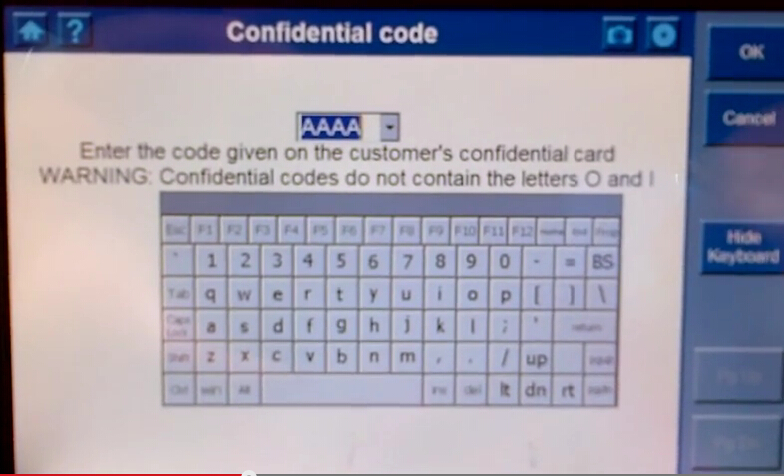 DS708 Citroen confidentical code